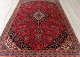Vintage Kashan Hand-Knotted Wool Persian Rug (Size: 180 X 275 CM)